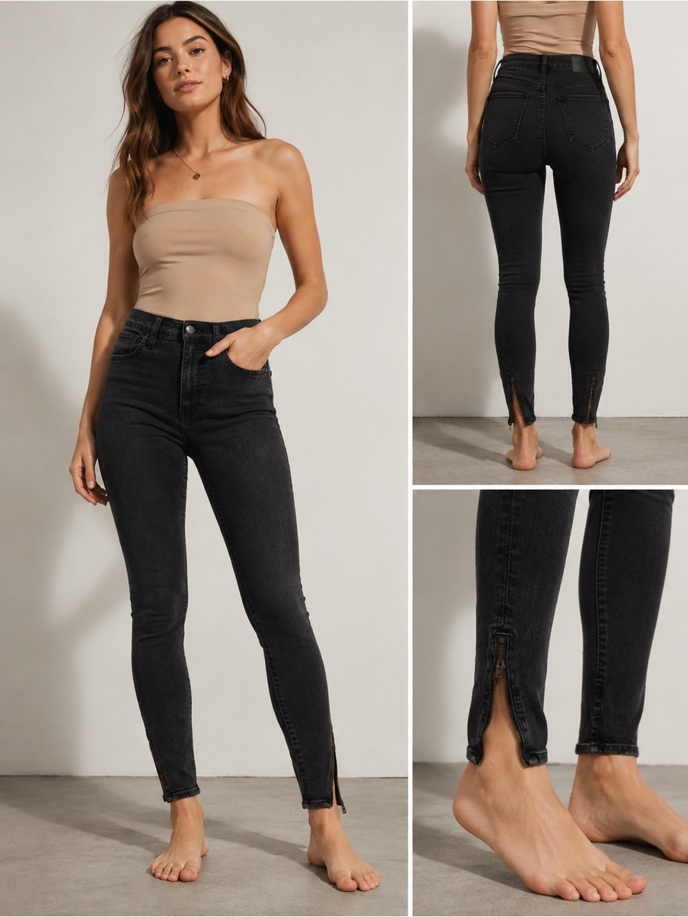 Madewell 11” High Rise Skinny Jeans with Ankle Zipper